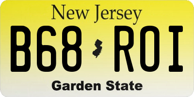 NJ license plate B68ROI