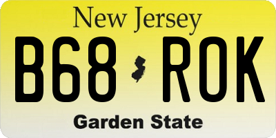 NJ license plate B68ROK