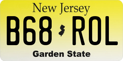 NJ license plate B68ROL