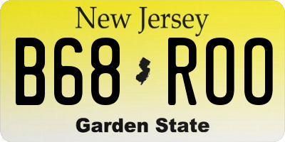 NJ license plate B68ROO