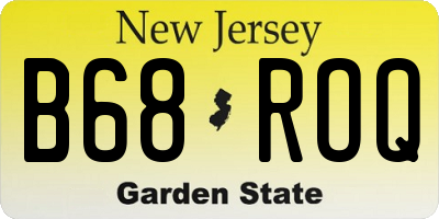NJ license plate B68ROQ