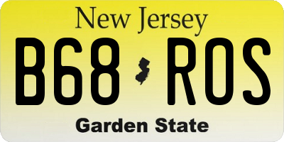 NJ license plate B68ROS