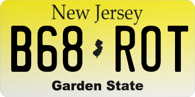 NJ license plate B68ROT