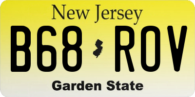 NJ license plate B68ROV