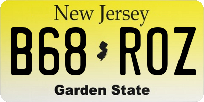 NJ license plate B68ROZ