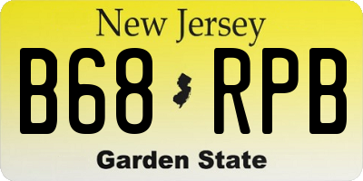 NJ license plate B68RPB