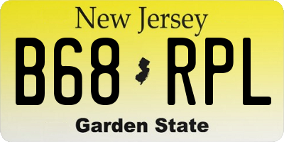NJ license plate B68RPL