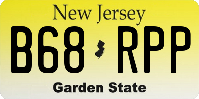 NJ license plate B68RPP