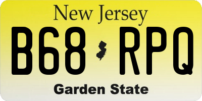 NJ license plate B68RPQ