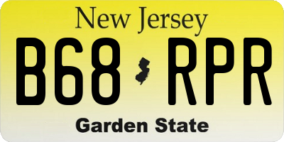 NJ license plate B68RPR