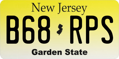 NJ license plate B68RPS