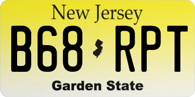 NJ license plate B68RPT