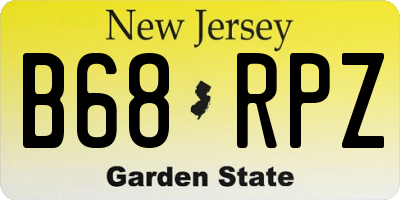 NJ license plate B68RPZ