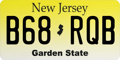 NJ license plate B68RQB