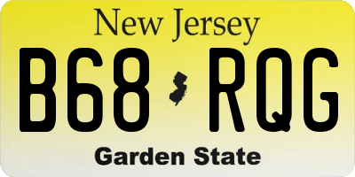 NJ license plate B68RQG