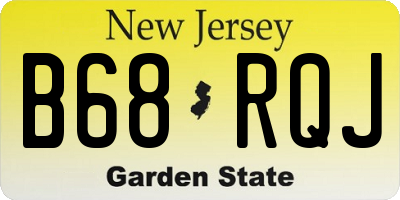 NJ license plate B68RQJ