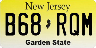 NJ license plate B68RQM