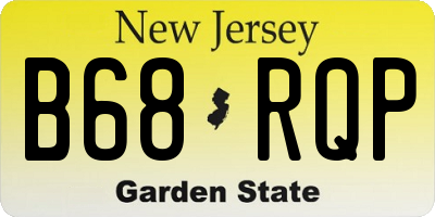 NJ license plate B68RQP