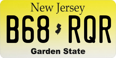 NJ license plate B68RQR