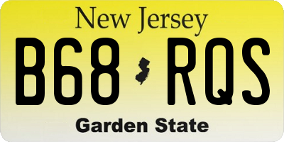 NJ license plate B68RQS