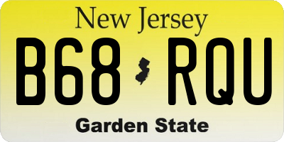 NJ license plate B68RQU