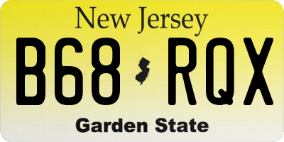 NJ license plate B68RQX