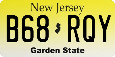 NJ license plate B68RQY