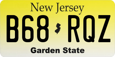 NJ license plate B68RQZ