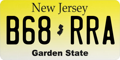 NJ license plate B68RRA