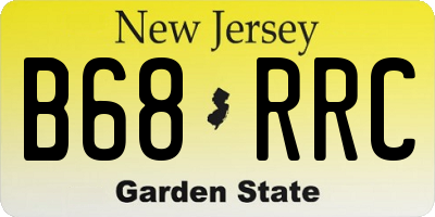 NJ license plate B68RRC