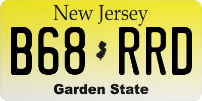 NJ license plate B68RRD
