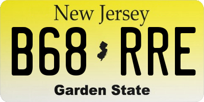 NJ license plate B68RRE