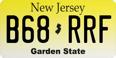 NJ license plate B68RRF
