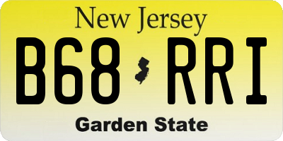 NJ license plate B68RRI