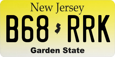 NJ license plate B68RRK