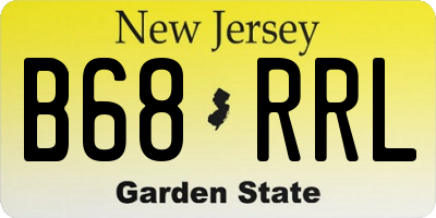 NJ license plate B68RRL