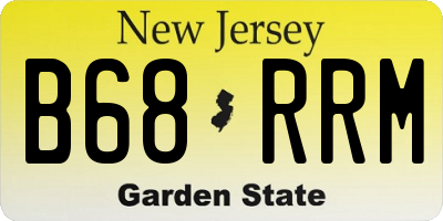 NJ license plate B68RRM