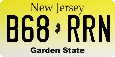 NJ license plate B68RRN
