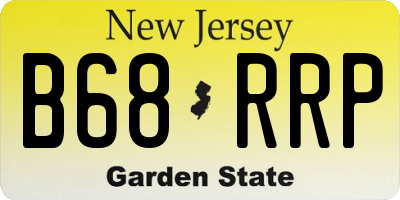 NJ license plate B68RRP