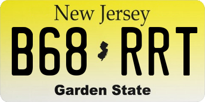 NJ license plate B68RRT