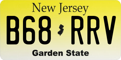 NJ license plate B68RRV