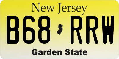 NJ license plate B68RRW