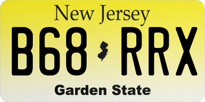 NJ license plate B68RRX