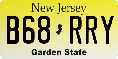 NJ license plate B68RRY