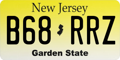 NJ license plate B68RRZ
