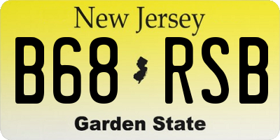 NJ license plate B68RSB
