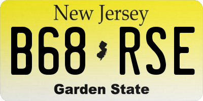 NJ license plate B68RSE