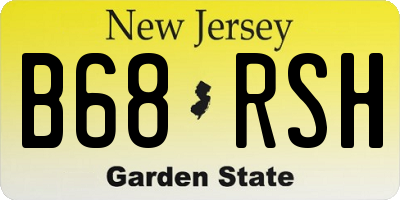 NJ license plate B68RSH