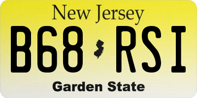 NJ license plate B68RSI