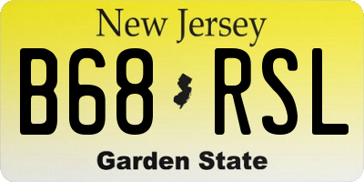 NJ license plate B68RSL